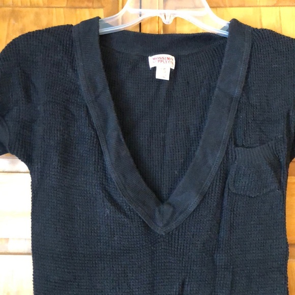Mossimo Black Short Sleeve Sweater Tunic Small - Picture 2 of 3